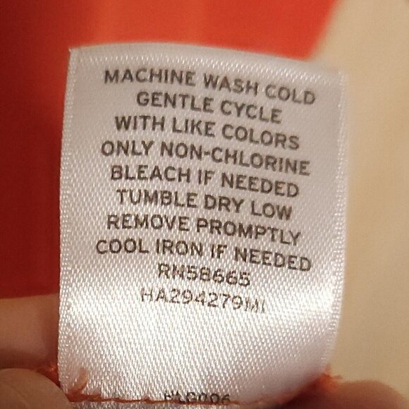 Halogen Womens Orange Open Front Faux Wrap Sleeveless Top Small - Picture 5 of 6